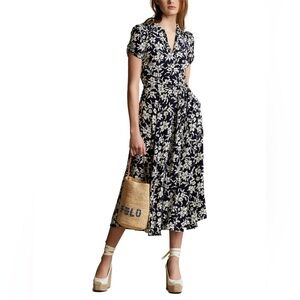 Polo Ralph Lauren Floral A-Line Midi Dress NWT